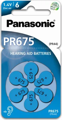 Produktbild von Panasonic Batterie Zinc Air Knopfzelle 675 (6er Blister)