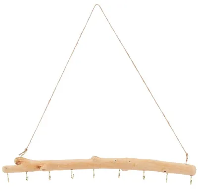 Wandhaken aus Treibholz, 9 Haken, natürliches Holz, Vintage-Stil