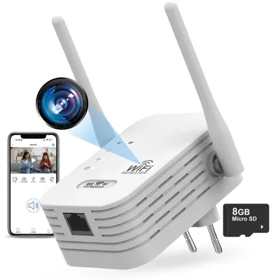 Obrázok produktu pre Minikamera WiFi v zosilňovači signálu iUni RP1, 8 GB, Full HD, živé zobrazenie na telefóne