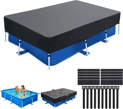 Obrázok produktu pre Bazénová plachta 220 x 150 cm, pre obdĺžnikové bazény, leto a zima, pre záhradu