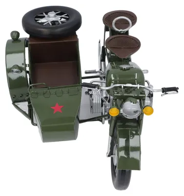 Immagine prodotto di Motocicletta vintage a tre ruote, modello da tavolo, decorazione d'interni, simulazione, sidecar retrò, per ufficio, soggiorno, studio, colore verde