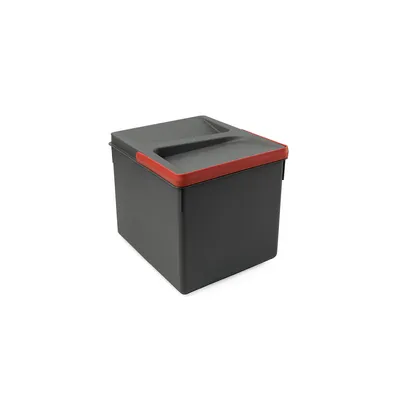 Produktbild von Emuca Lot Recycle Behälter für Küchenschublade, Höhe 216 mm, 1x12 Liter, Kunststoff anthrazitgrau