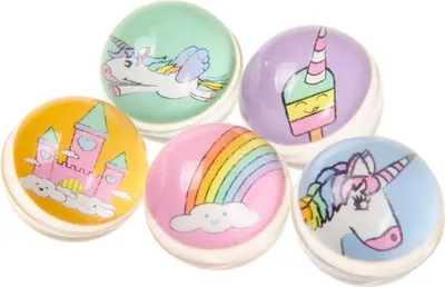 Image de set de 3 balles de caoutchouc env. Ø 32 mm motif licorne balle de caoutchouc balle sautillante balle de caoutchouc tombola cadeau fête