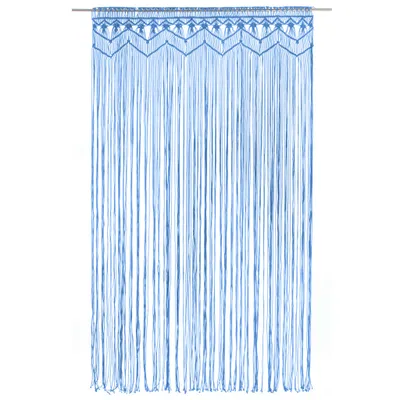 Produktbild von vidaXL Makramee Vorhang Blau 140x240 cm Baumwolle