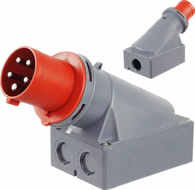 Produktbild von CEE Wandstecker 63A 5-polig 400V IP44 Starkstrom