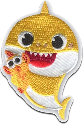 Produktbild von Baby Shark © Hai Tier Kinder - Aufnäher, Bügelbild, Aufbügler, Applikationen, Patches, Flicken, Zum Aufbügeln, Größe: 7 x 4,5 cm