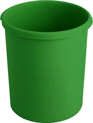 Produktbild von Klassischer runder Papierkorb aus Kunststoff | 30 Liter, HxØ 41x37,5cm | Grün