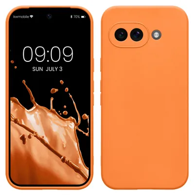 Produktbild von kwmobile Handyhülle für Google Pixel 9a Hülle - weiches Handy Silikon Case - Schutzhülle Cover - Fruity Orange