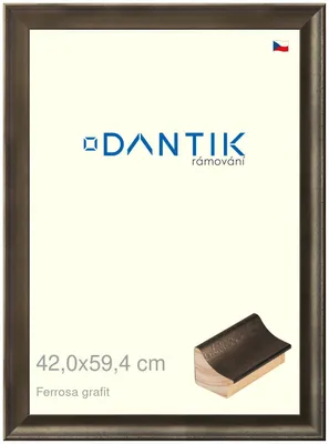 Obrázek produktu pro DANTIK rámeček 42x59,4 | Ferrosa grafit (Plexi Čiré)
