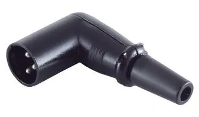 Produktbild von XLR-Winkel-Stecker, schwarz