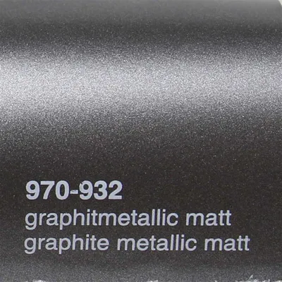 Produktbild von (25€/m²) Oracal 970RA Autofolie 932 Graphit Metallic Matt Folie 152 cm Breite Laufmeterware gegossene Auto Folie selbstklebend
