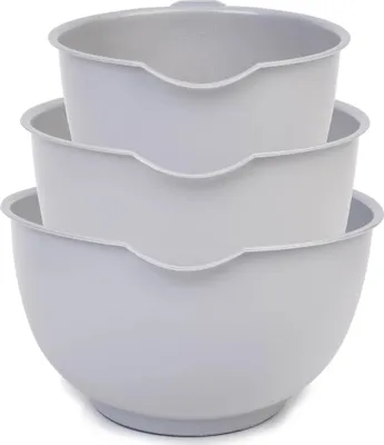 Obrázek produktu pro Kuchyňské mísy – sada misek – 3 kusy – plast – šedá