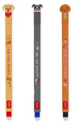 Immagine prodotto di Legami Erasable Gel Pen Set Fur-ever Friends, löschbare Gelstifte, Gelschreiber, Hund, EPSET0017
