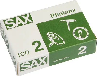 Produktbild von SAX Phalanx 4 Reißnagel Reißzwecken ø14mm (Schachtel) Stahl vernickelt 100 Stück