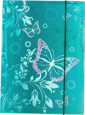 Produktbild von Sammelmappe DIN A4 mit Gummizugverschluss, aus stabiler Pappe, florales Muster