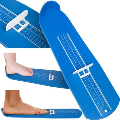 Produktbild von Fußmeßgerät für Kinder und Erwachsene Schuhgrößen 15-48 Blau 16712