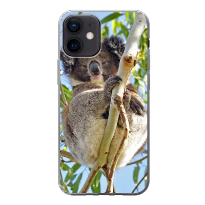 Produktbild von MuchoWow® Handyhülle Schutzhülle Hülle für iPhone 12 Koala - Luft - Zweige - Jungen - Mädchen Silikon Softcase Handy Hülle - Schutzhülle