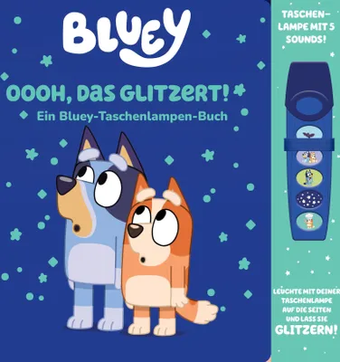 Produktbild von Bluey - Oooh, das glitzert! - Interaktives Taschenlampen-Soundbuch mit 5 Geräuschen und Glitzerseiten
