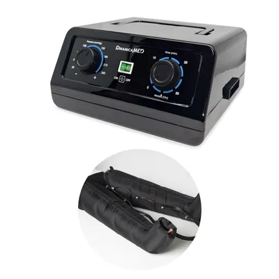 Immagine prodotto di Dinamicamed Premium 4.0 Manuale Compact, Pressoterapia Professionale con 4 camere d'aria e 2 Gambali