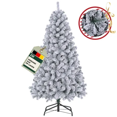 Immagine prodotto di GTPLAYER: Albero di Natale artificiale, decorazioni natalizie, altezza 195 cm, materiale PVC, con oltre 1000 punte, rami rinforzati con nastri decorativi e biglietti di auguri