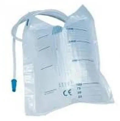 Produktbild von Urinauffangbeutel aus PVC, nicht steril, Volumen 2 Liter, Schlauchlänge 90 cm