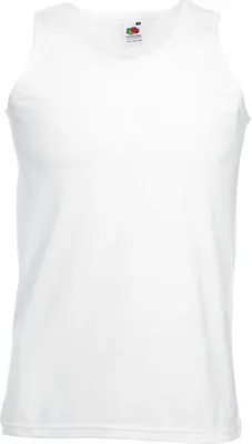 Produktbild von Fruit of the Loom - Athletic Vest - White - S
