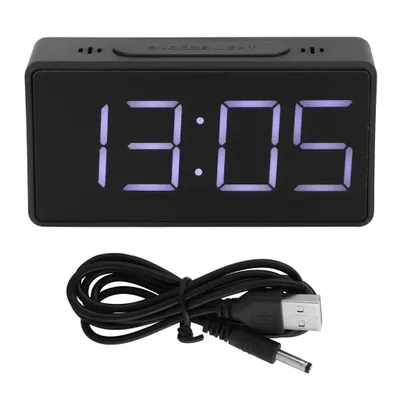Produktbild von Einfache elektronische Uhr, LED-Wecker für das Bett mit Schlummerfunktion für den Heimgebrauch von Studenten (Schwarz)