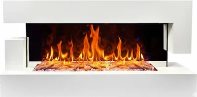 Image de CHEMIN'ARTE - Cheminée électrique Murale Quartz 120 cm - Effet Flammes LED, chauffage programmable, Télécommande