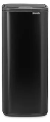 Zdjęcie produktu dla Brabantia Bo Touch Bin, 10 l, Prostokątny, Stal, Czarny, Plastik, Pedał