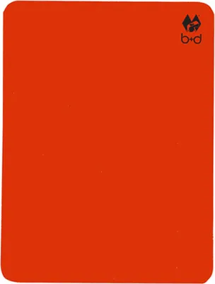 Produktbild von Original b+d Schiedsrichter Rote Karte, neonrot 50 Stück  - disciplinary card, neon red 50 pieces