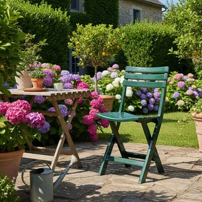 Produktbild von Outdoor-Stuhl Danzivin, Klappbarer Gartensitz, Stuhl für Esstisch, Außensessel, 100 % Italy, 44 x 41 x 78 cm, Grün