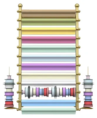Image de Étagère de rangement murale en métal pour matériel de loisirs créatifs