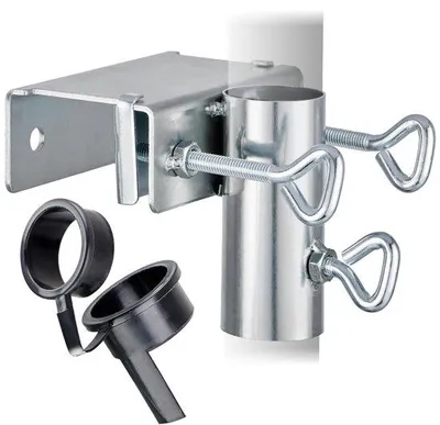 Image de Support pour parasol de balcon - Fixation robuste pour parasol ou mât de drapeau de balcon