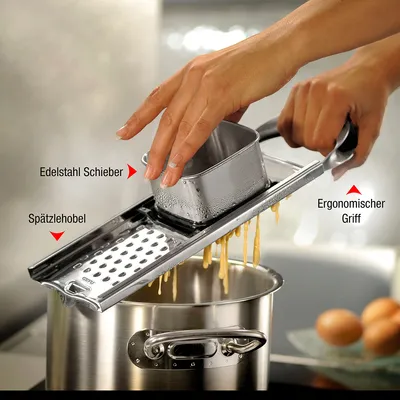Produktbild von Spätzlehobel Edelstahl TRADIZIONE, lange Spätzle
