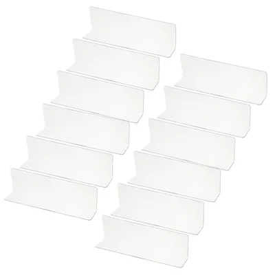 12 Acryl-Regaltrenner, 7,9 x 1,18 x 2,4 cm, transparent