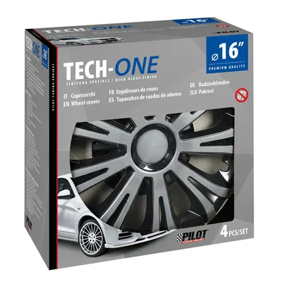 Produktbild von 16" Zoll Radkappen Silber Schwarz Radzierblenden Radblenden 31618 PILOT