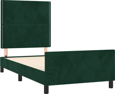 Obrázek produktu pro vidaXL Rám postele bez matrace tmavě zelený 90x190 cm sametový