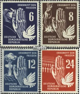 Produktbild von Briefmarken DDR 1950 Mi 276-279 (kompl.Ausg.) postfrisch Frieden