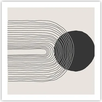 Produktbild von Poster - Poster ohne Rahmen - Boho Abstraktion Geometrie - 60x60 cm - Wand Bild - Wanddeko - Wandbilder - Kunstposter - Wandposter - Bilder - Kunstdruck - Wanddekoration - Wandbild - P2XAC60x60-4747
