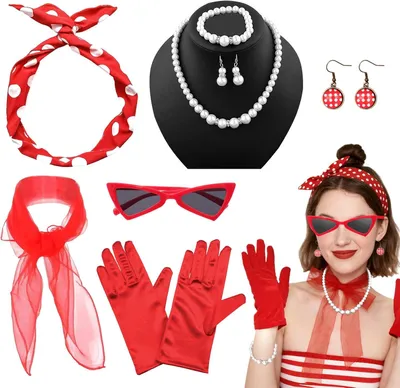 Produktbild von 50s Accessoires für Frauen, Rockabilly Stil, Vintage Look, für Karneval