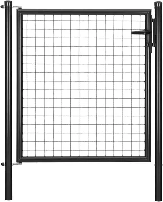Immagine prodotto di Alberts 600129 Cancello singolo a rete ondulata, antracite metallizzato, larghezza 100 cm, altezza 150 cm