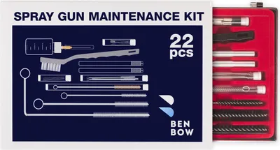 Produktbild von Benbow Pro 601 Reinigungsset 22-tlg für Lackierpistolen Bürsten und Nadeln zum Reinigen von Spritzpistolen