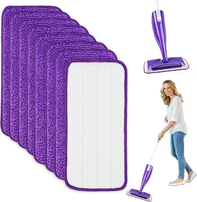 Obrázek produktu pro 8dílná omyvatelná sada z mikrovlákna, mop 30 x 14 cm, čisticí hadřík