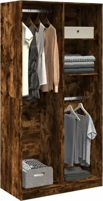 Produktbild von Möbel Kleiderschrank Räuchereiche 100x50x200 cm Holzwerkstoff - Kleiderschränke 3307769