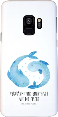 Produktbild von Mr. & Mrs. Panda Samsung Galaxy S9 Handyhülle Sternzeichen Fische - Weiß - Geschenk, Handy Schutzhülle, Fisch, Geburtstag Februar, März, Hülle, Cover, Sternbild, Case