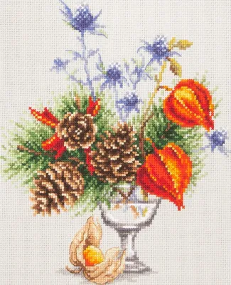 Produktbild von Magic Needle Zweigart Edition Kreuzstich Set "Winterstrauß", Zählmuster, 20x23cm