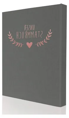 Produktbild von Stammbuch der Familie A5 'Boho' aus Buchbinderleinen in Grau