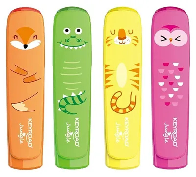Zdjęcie produktu dla Zakreślacz Fluo Jungel 4 Kolory Etui Keyroad