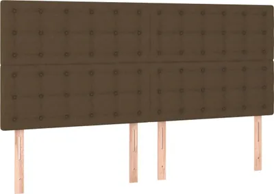 Obrázok produktu pre vidaXL Čelo postele tmavohnedé 200 x 5 x 118/128 cm látka