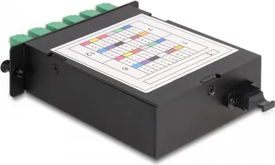 Immagine prodotto di Delock - MPO-Glasfaseroptikkassette - hohe Dichte - LC Duplex SM X 12 - Schwarz